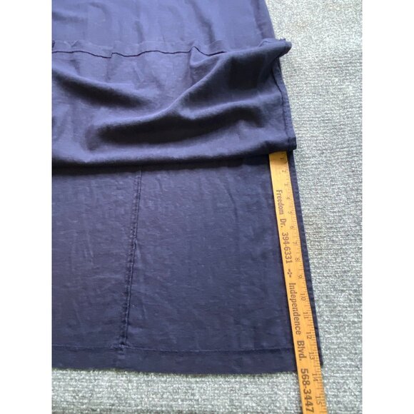 M.H.M Melissa Harper Dress Womens 10 Green Navy 2 pc Maxi Jacket Set Linen blend - Picture 12 of 16